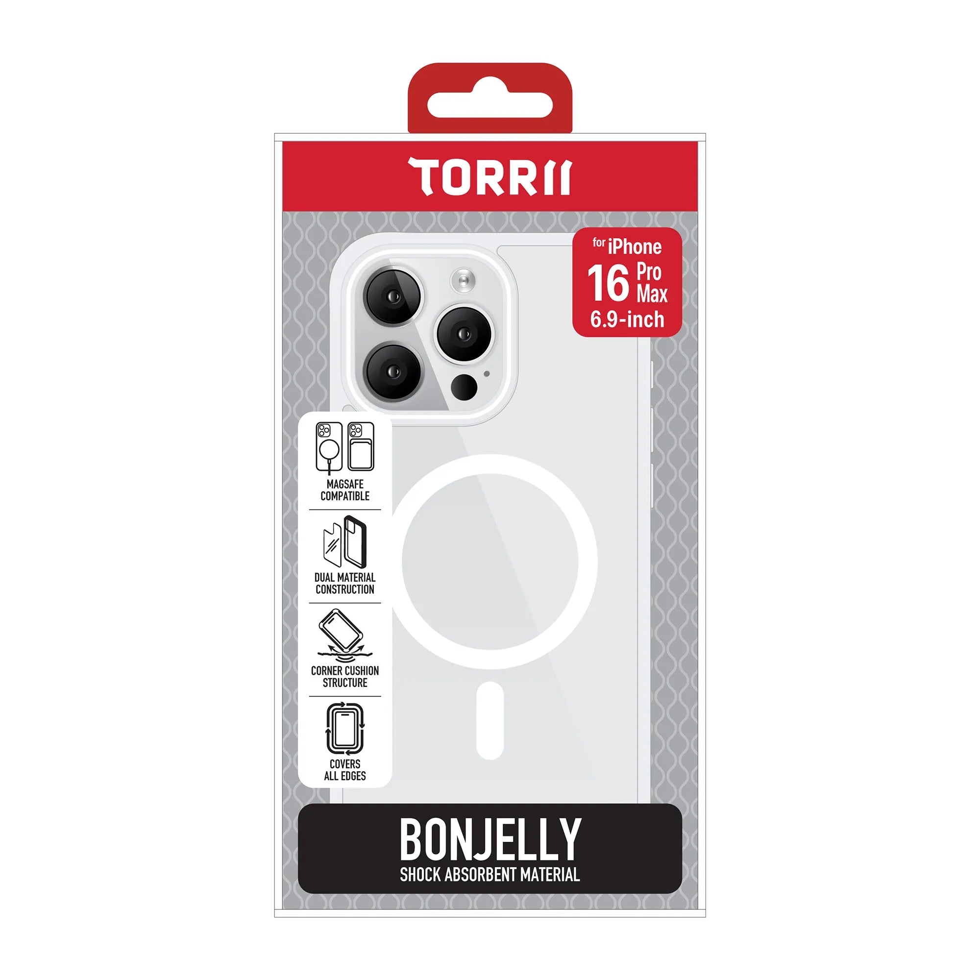 iPhone 16 Pro Max Torrii Bonjelly Magsafe Cover - Clear - Tashqila iPhone 16 Pro Max Torrii Bonjelly Magsafe Cover - Clear - Tashqila